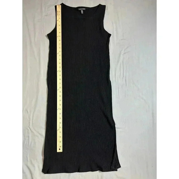 Eileen Fisher Black Size Small Ribbed Stretch Tank Top Dress Minimalist - Picture 4 of 5